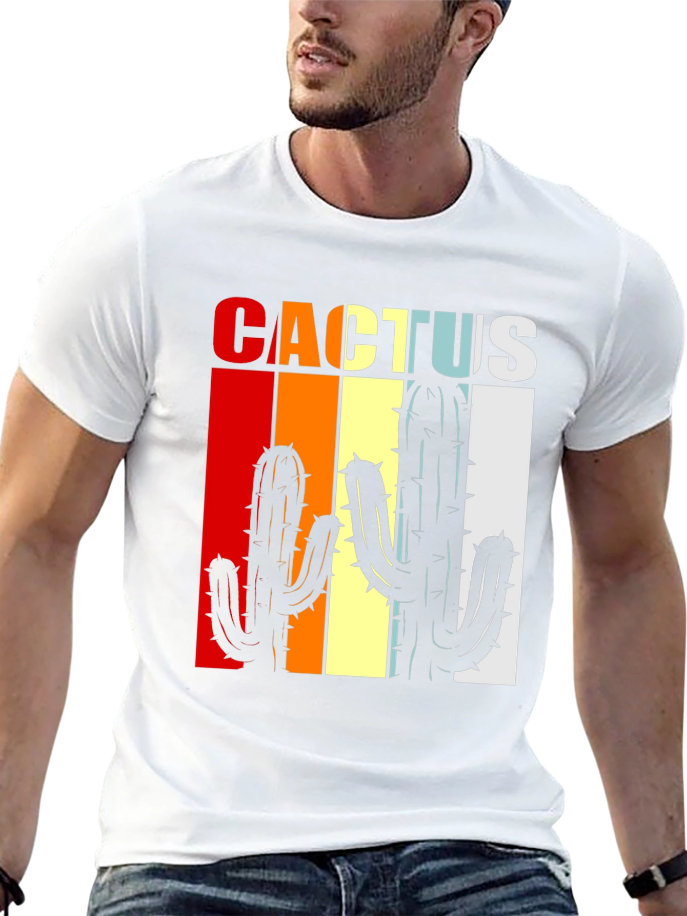 Retro Cactus Graphic Tee - Desert Vibes