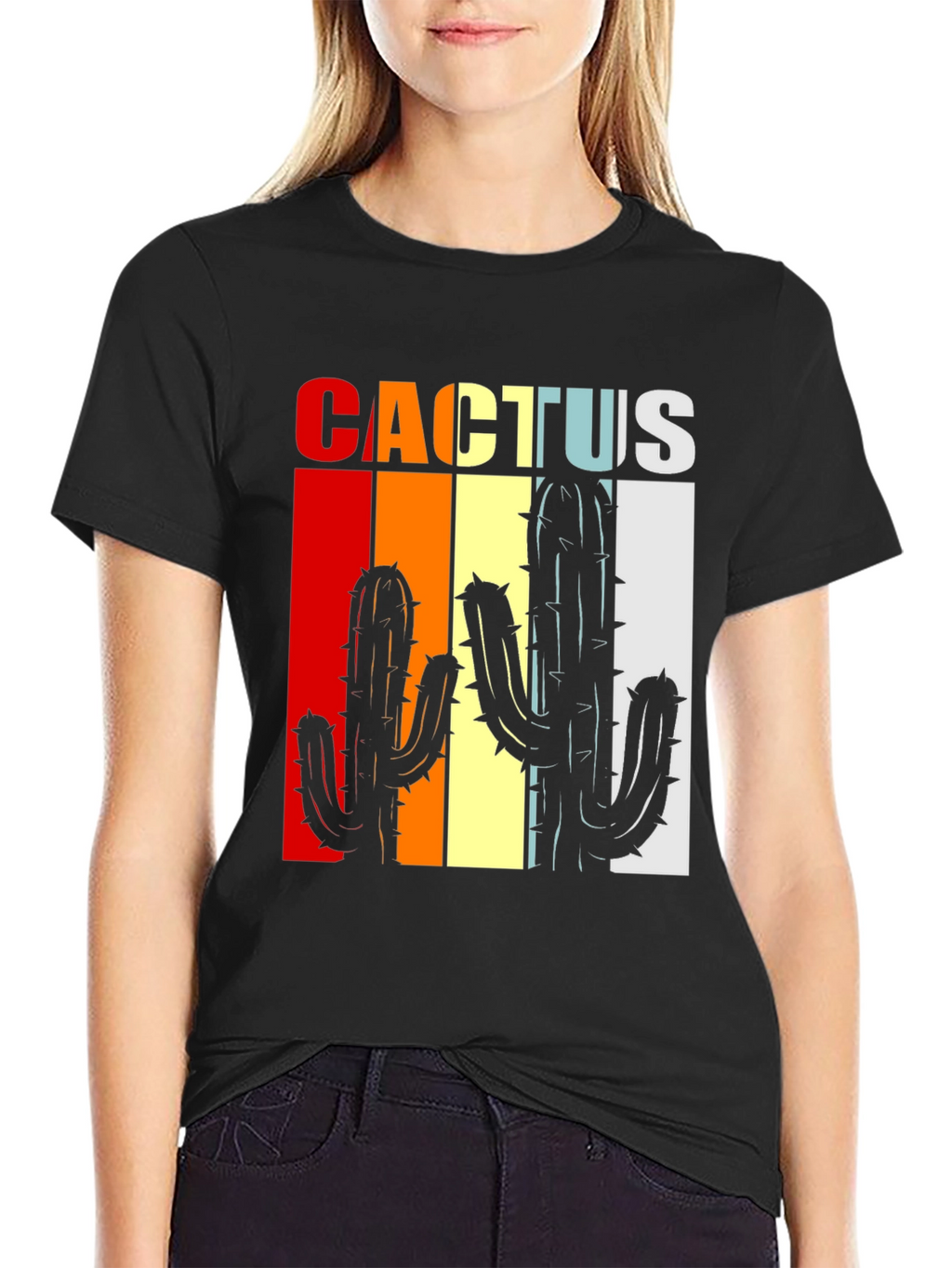 Retro Cactus Graphic Tee - Desert Vibes