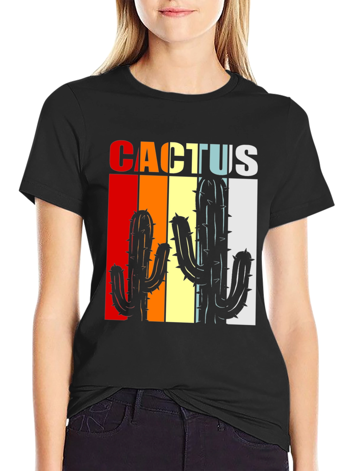 Retro Cactus Graphic Tee - Desert Vibes