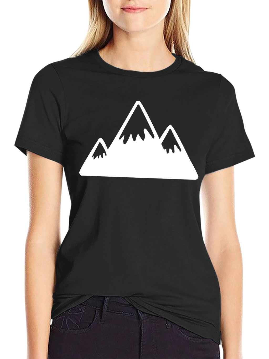 Mountain Peaks Graphic Tee - Black