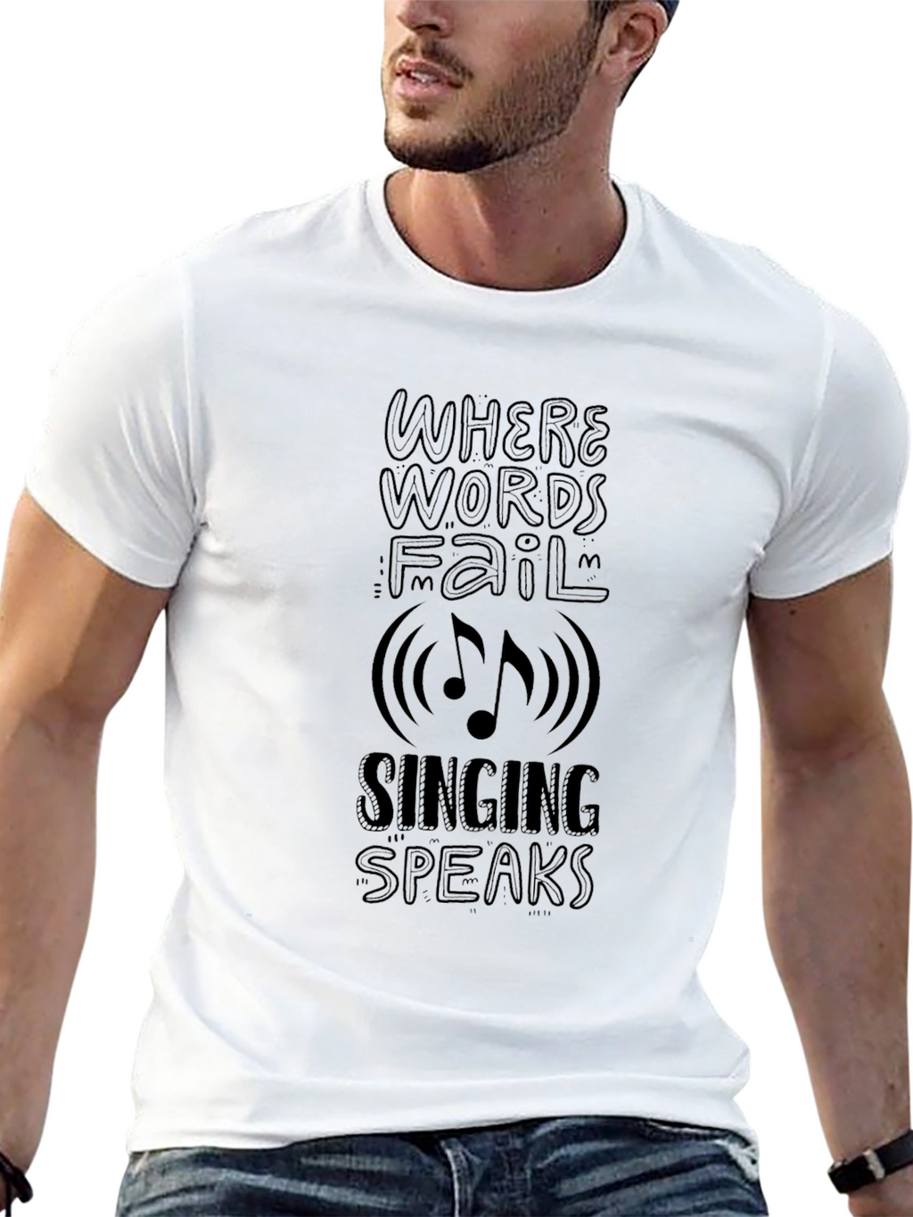 Music Speaks T-Shirt - Where Words Fail Tee