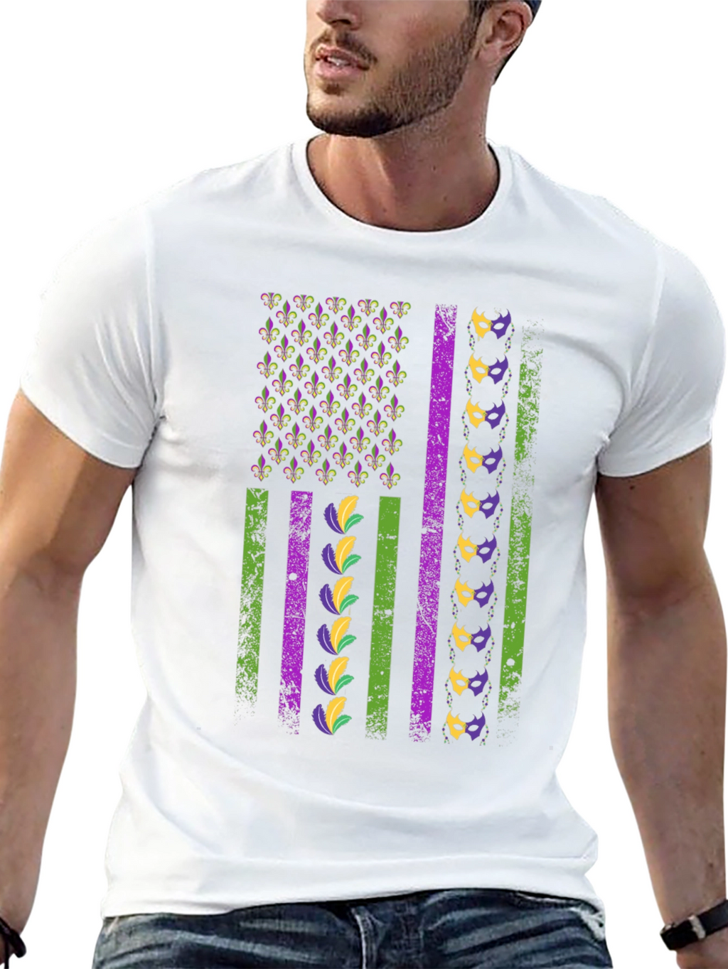 Mardi Gras Flag T-Shirt