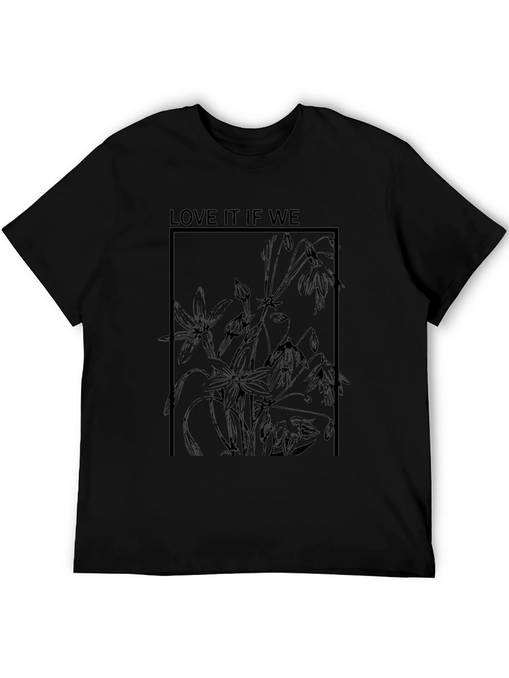 Botanical Graphic Tee - Stylish Black T-Shirt