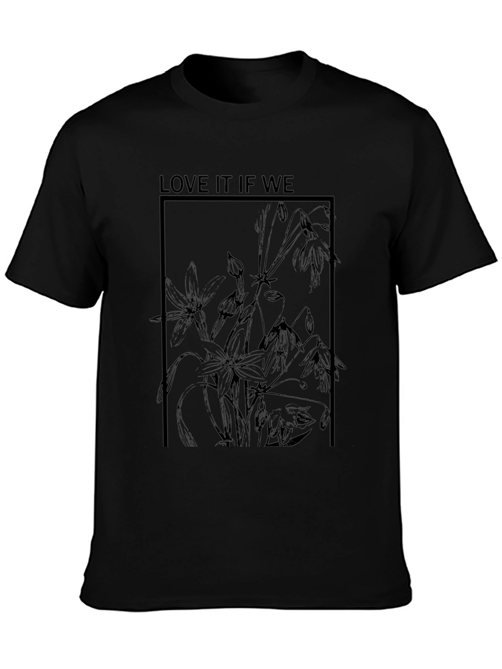 Botanical Graphic Tee - Stylish Black T-Shirt