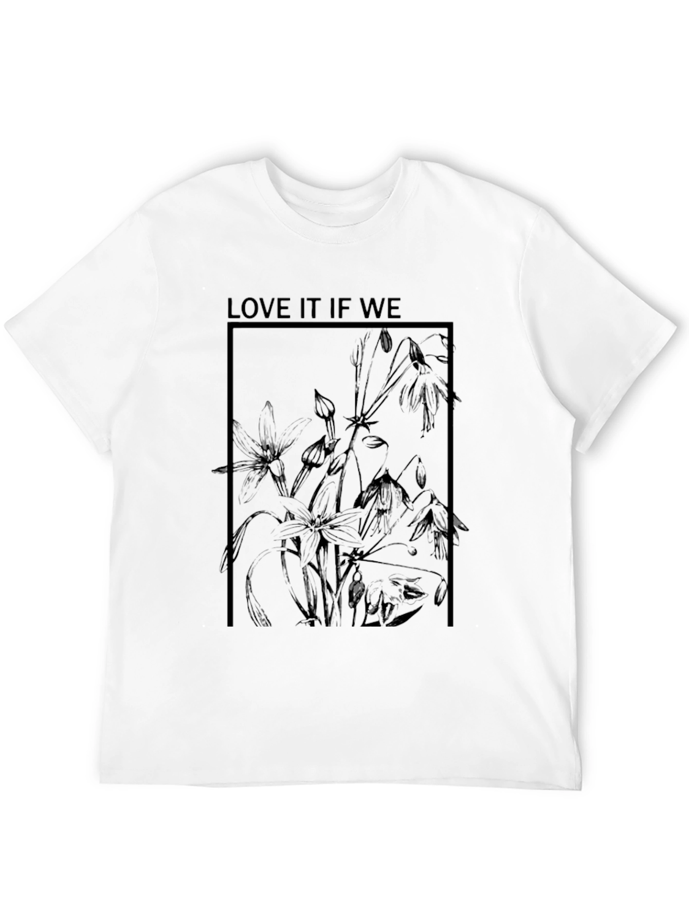 Botanical Graphic Tee - Stylish Black T-Shirt