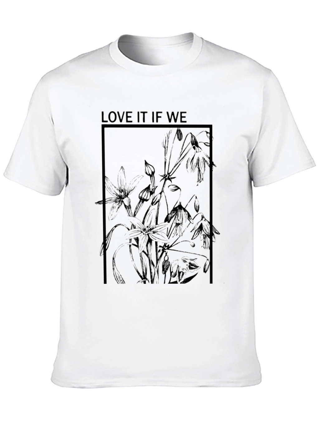 Botanical Graphic Tee - Stylish Black T-Shirt