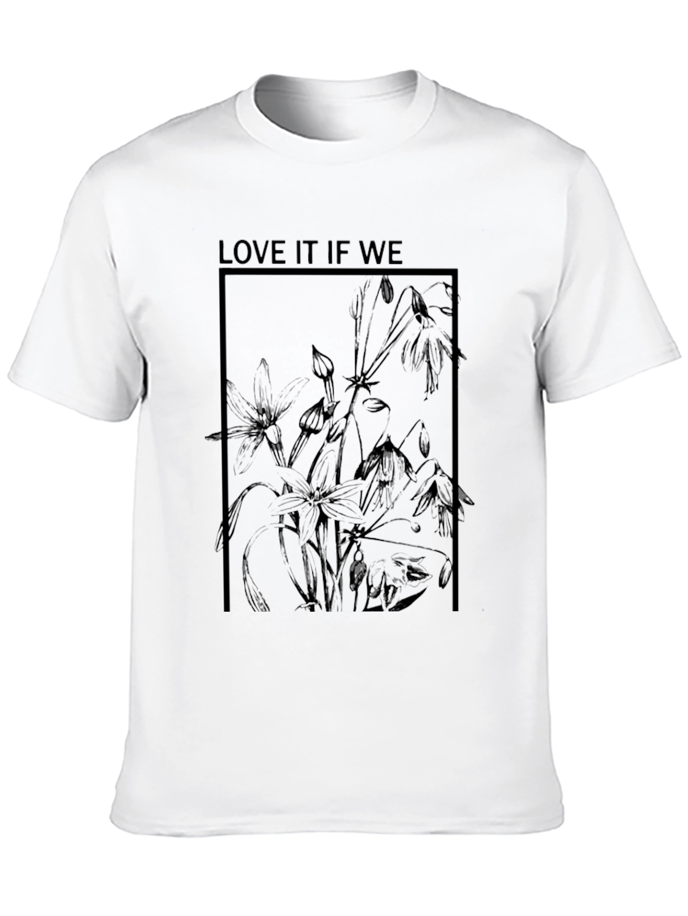 Botanical Graphic Tee - Stylish Black T-Shirt