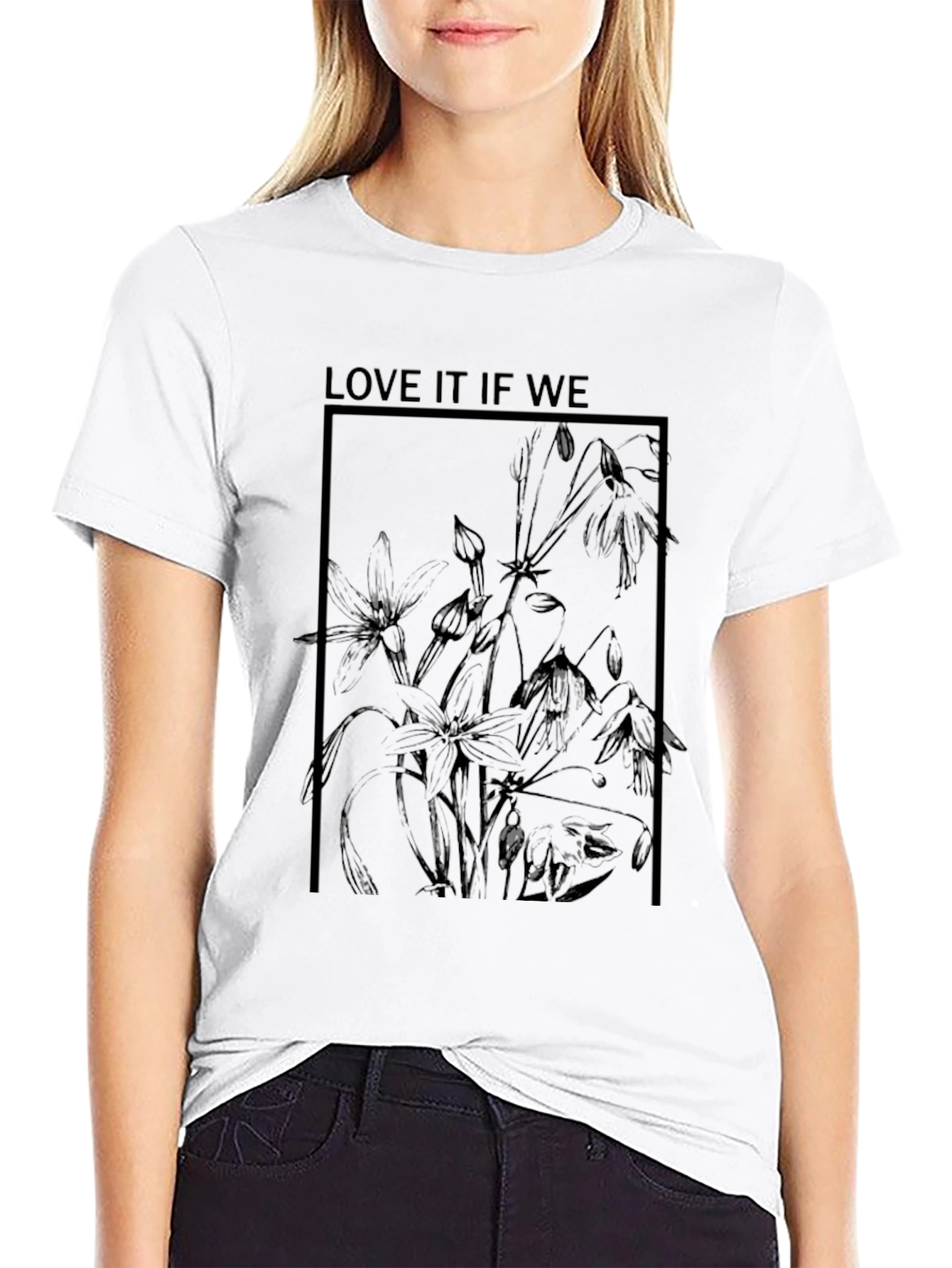 Botanical Graphic Tee - Stylish Black T-Shirt
