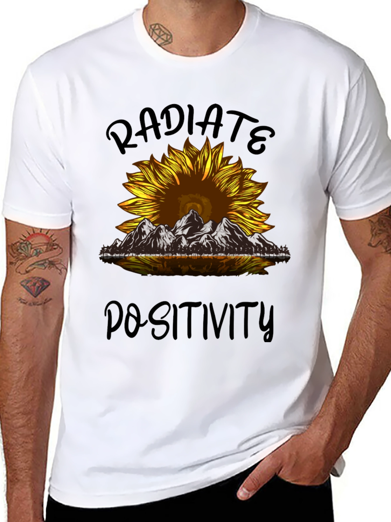 Radiate Positivity Sunflower Graphic T-Shirt