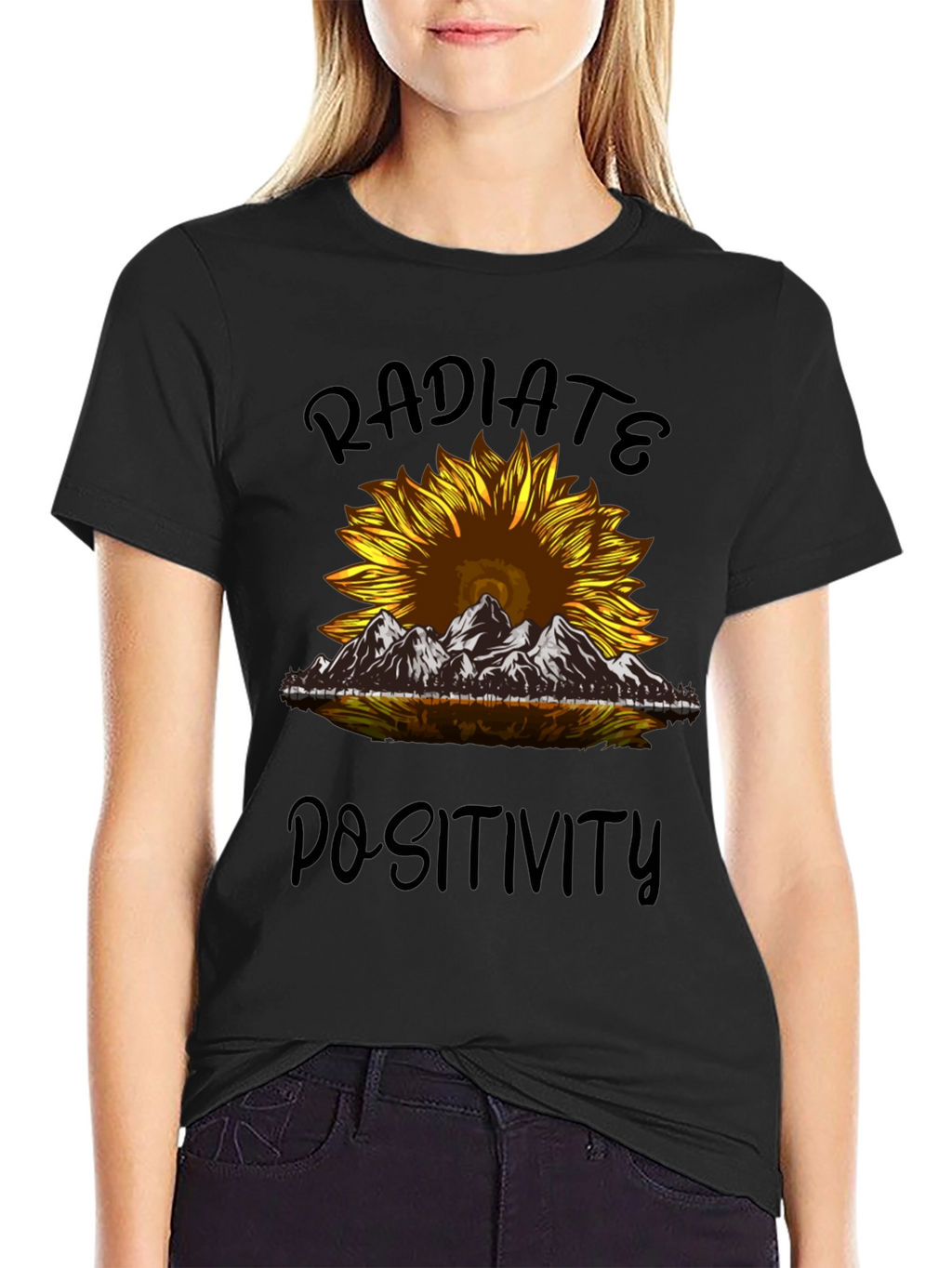 Radiate Positivity Sunflower Graphic T-Shirt