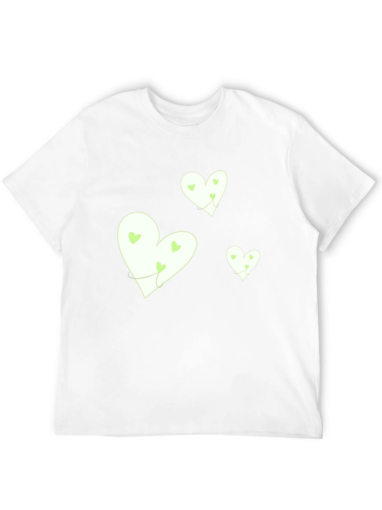 Heart Graphic Tee - Black Cotton Casual