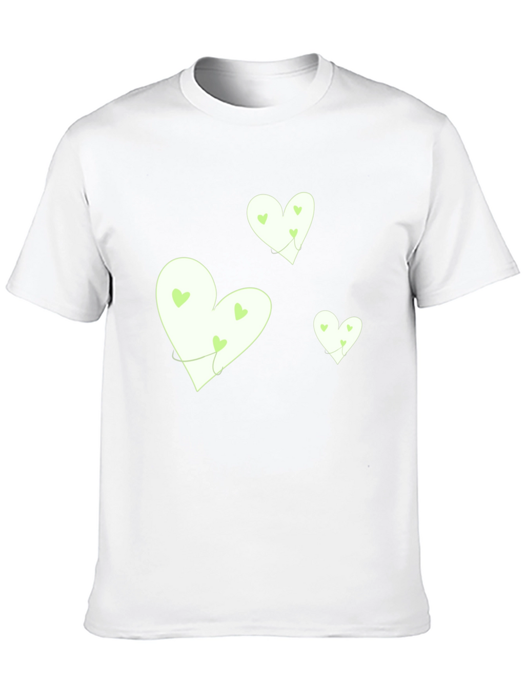 Heart Graphic Tee - Black Cotton Casual