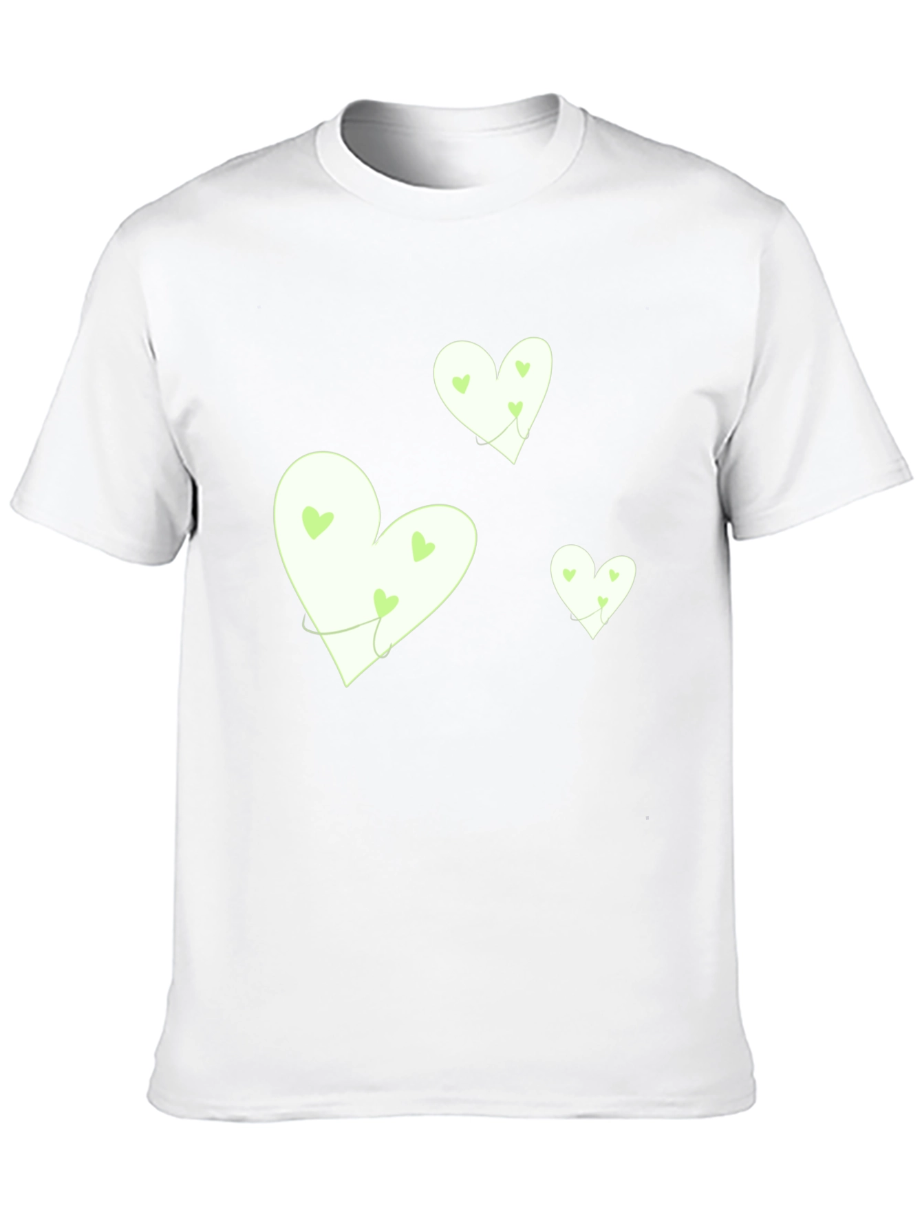 Heart Graphic Tee - Black Cotton Casual