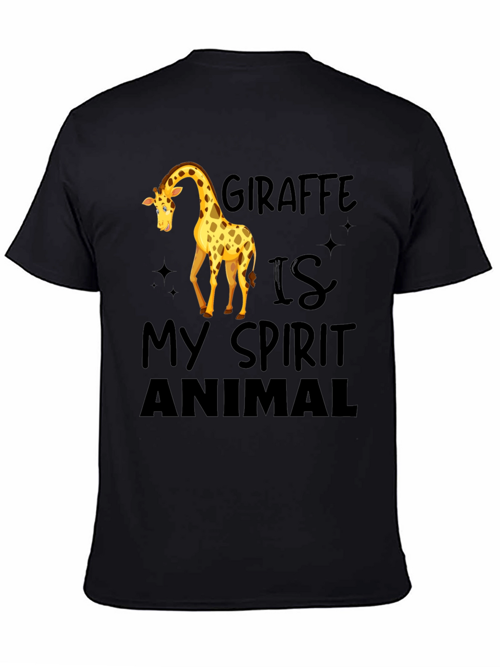 Giraffe Spirit Animal Black T-Shirt