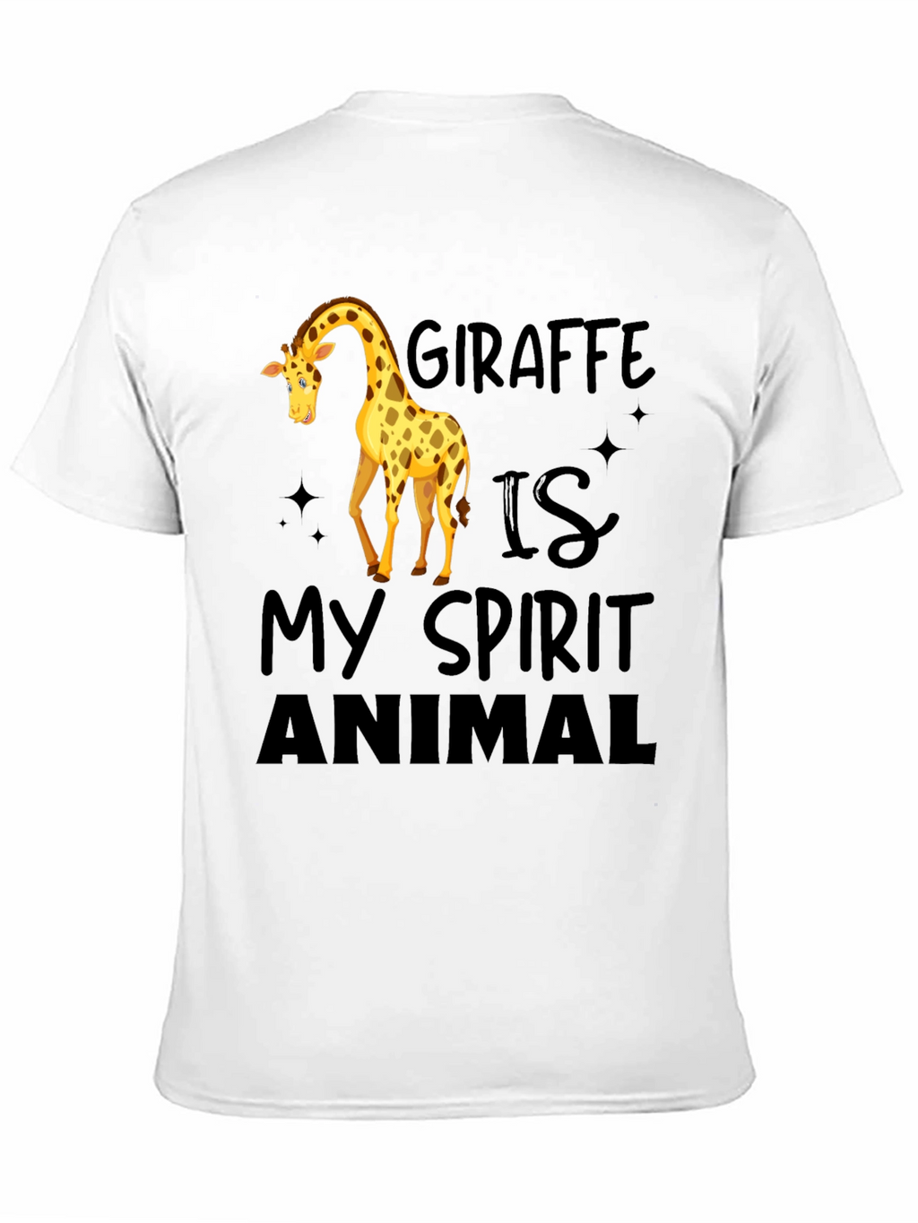 Giraffe Spirit Animal Black T-Shirt
