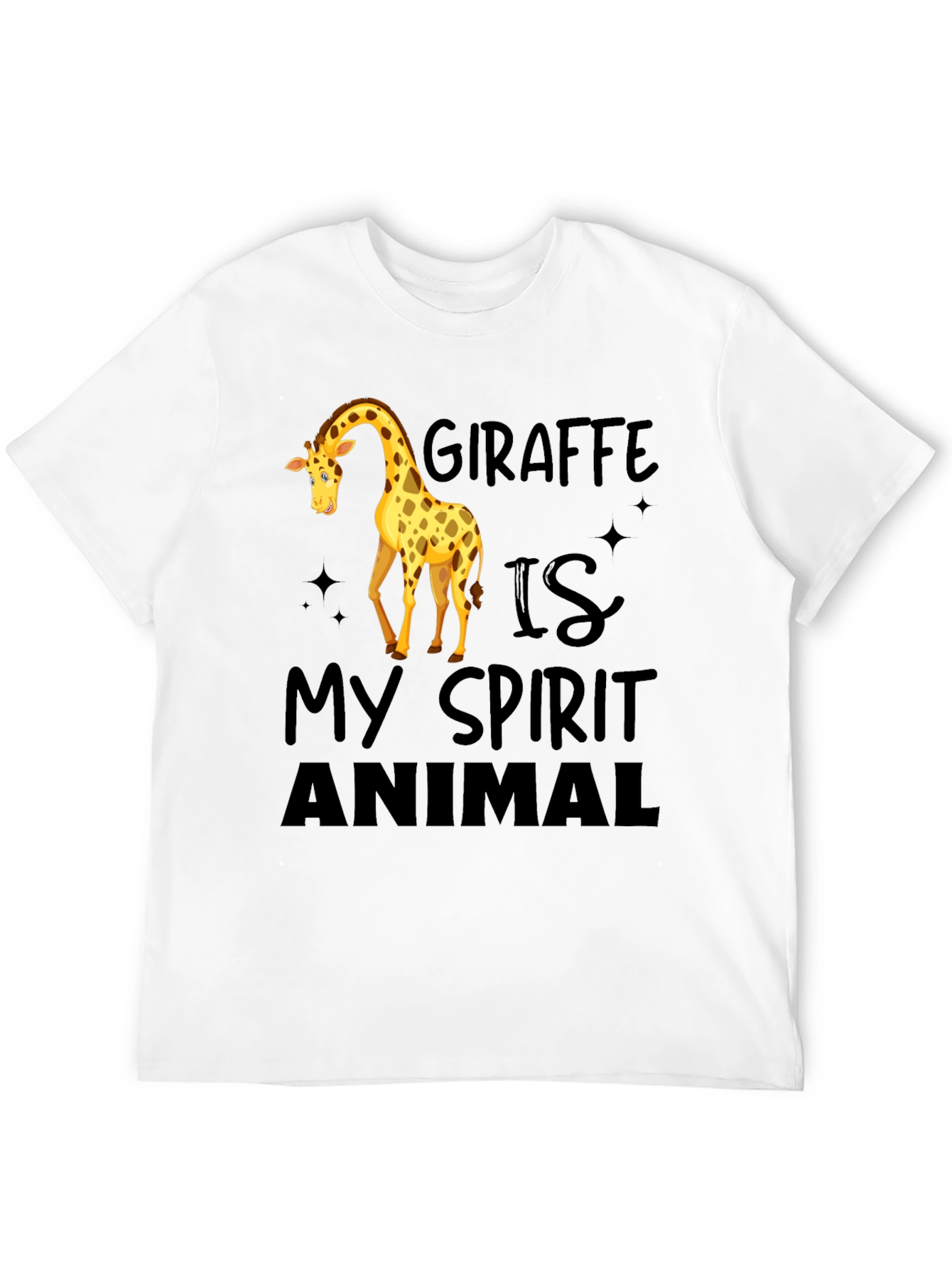 Giraffe Spirit Animal Black T-Shirt