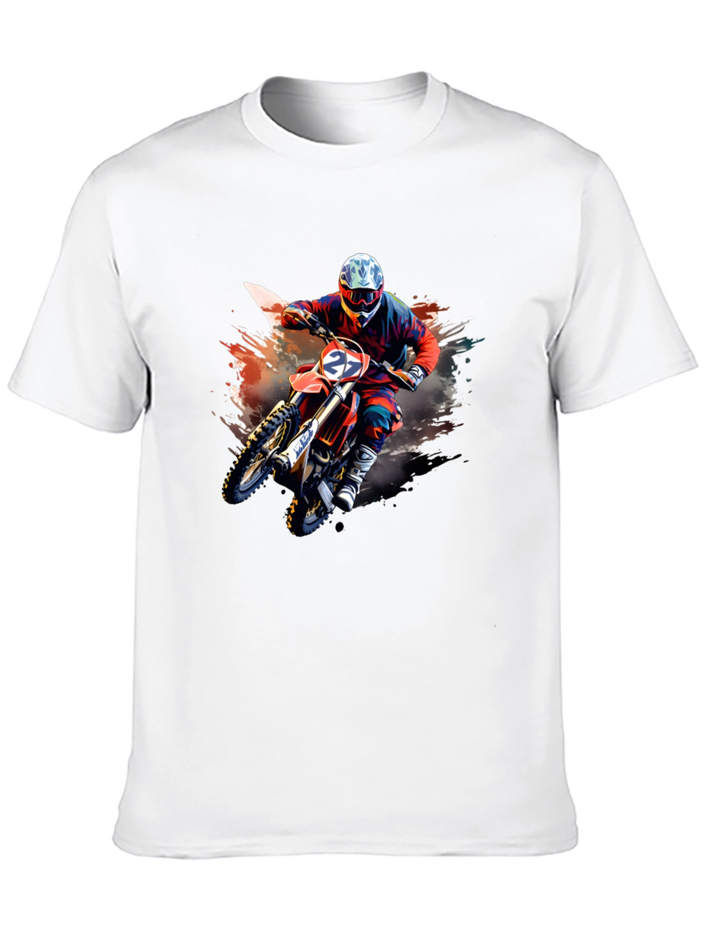 Motocross Rider Graphic T-Shirt - Black