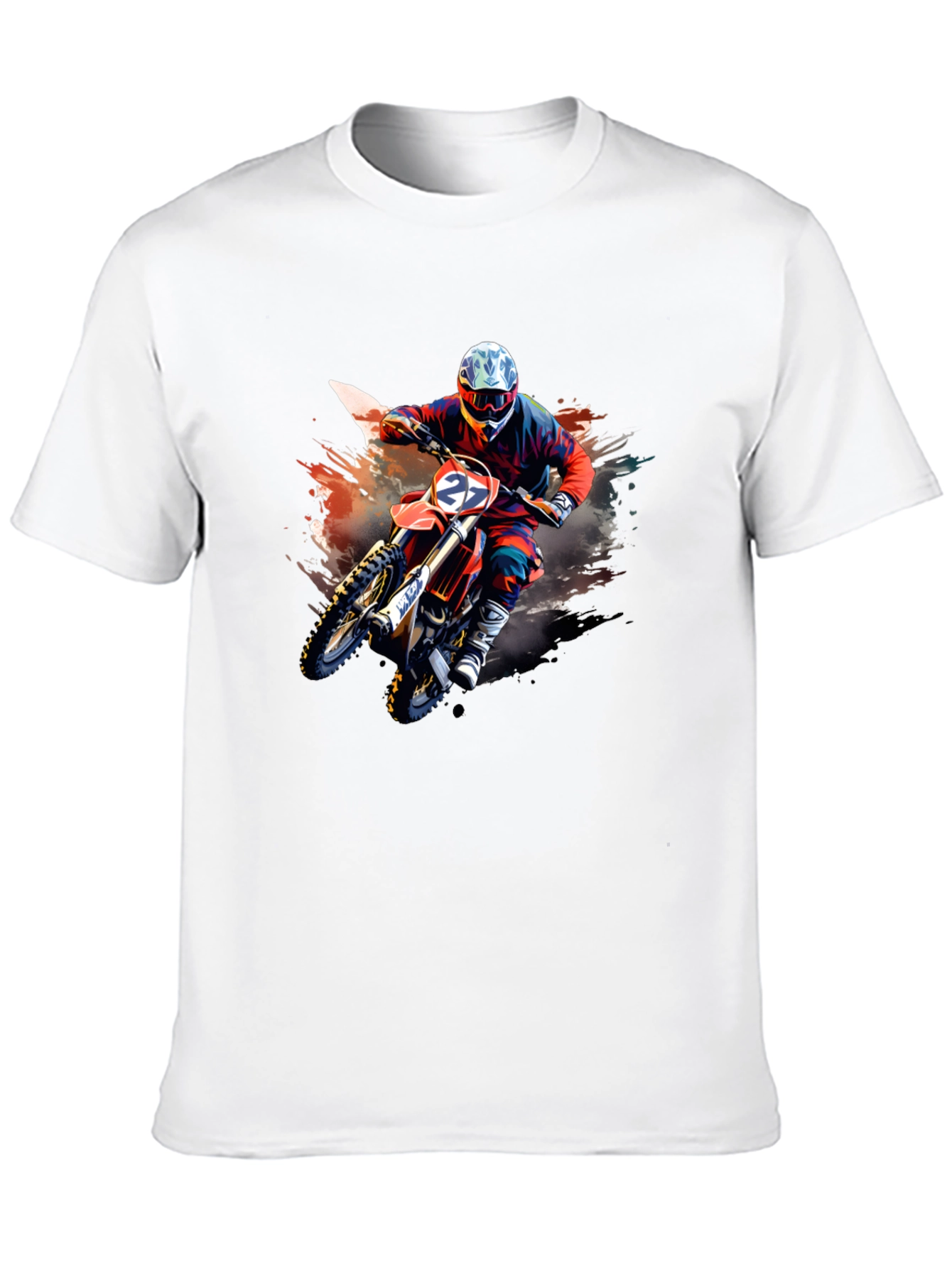 Motocross Rider Graphic T-Shirt - Black