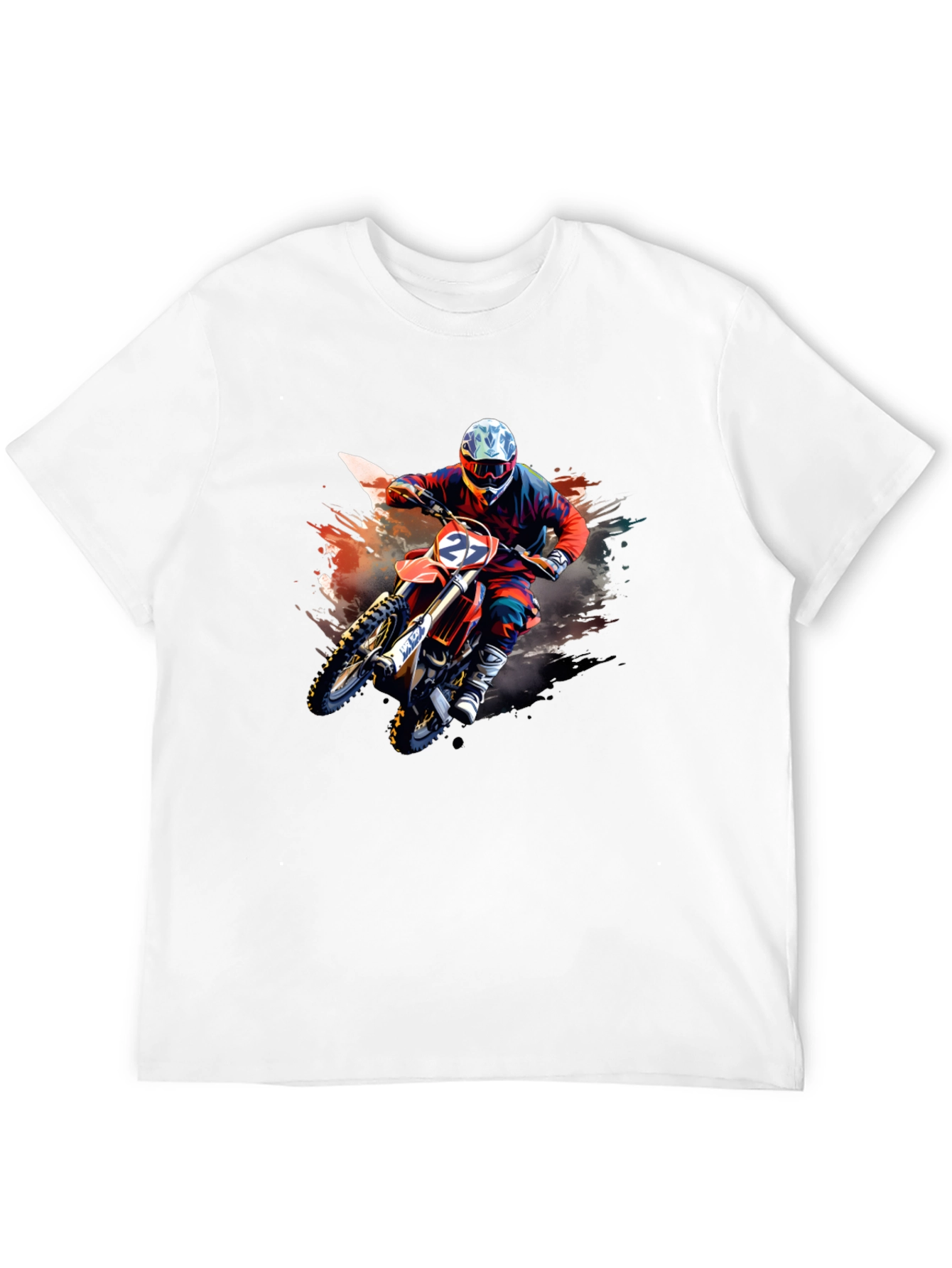 Motocross Rider Graphic T-Shirt - Black