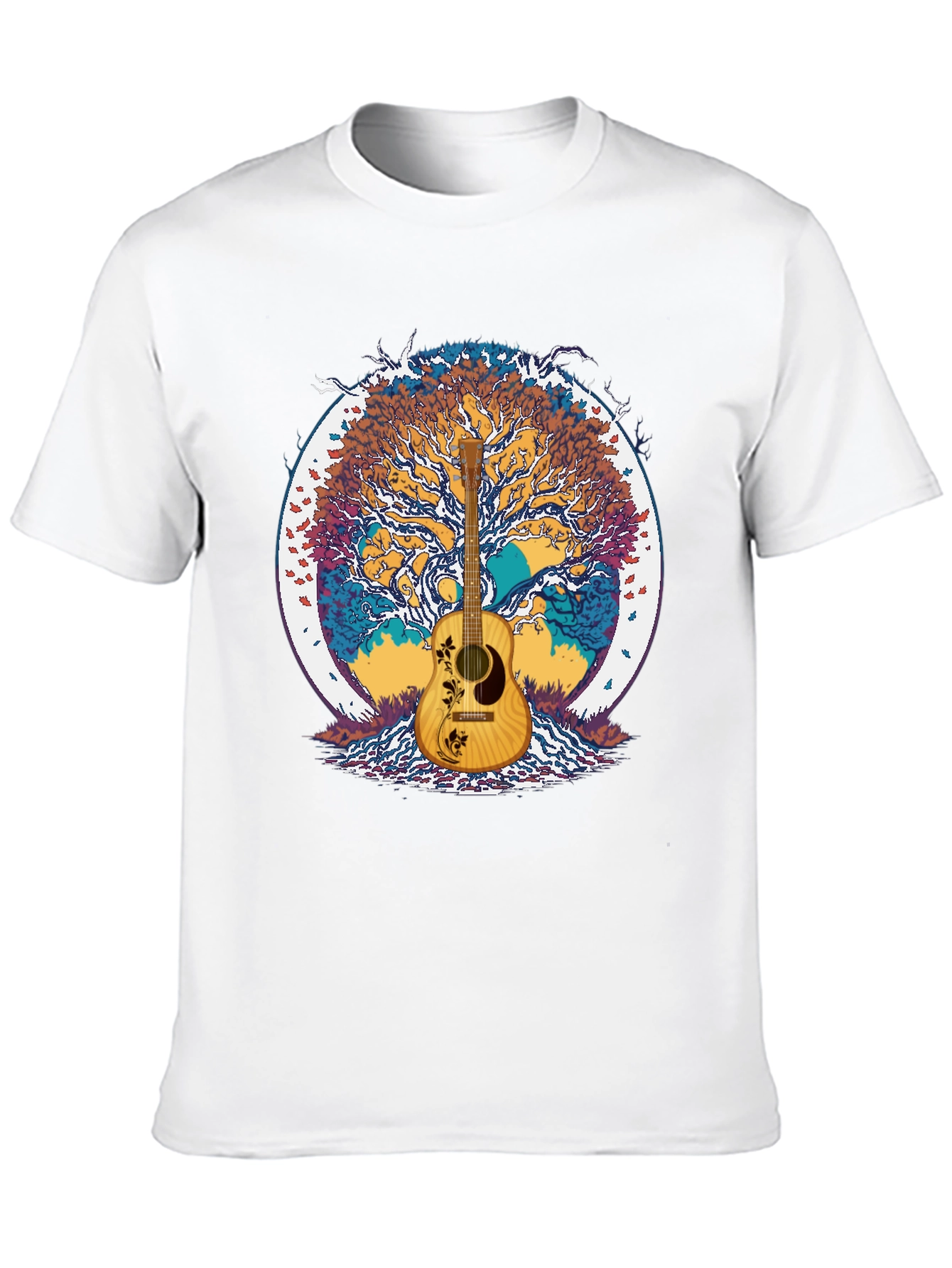 Guitar Tree Graphic Tee - Music Lover Shirt