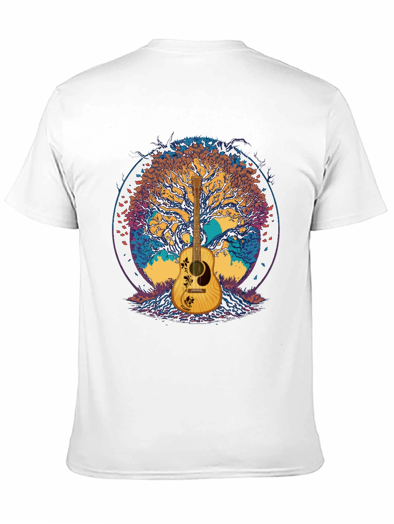 Guitar Tree Graphic Tee - Music Lover Shirt