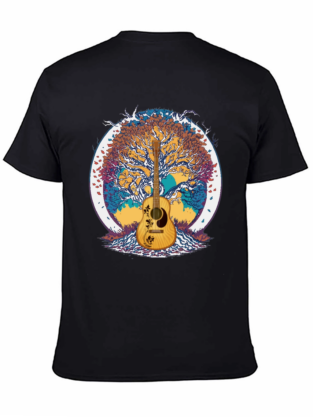 Guitar Tree Graphic Tee - Music Lover Shirt
