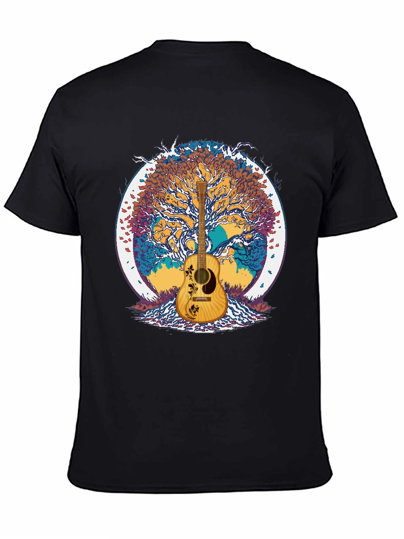 Guitar Tree Graphic Tee - Music Lover Shirt