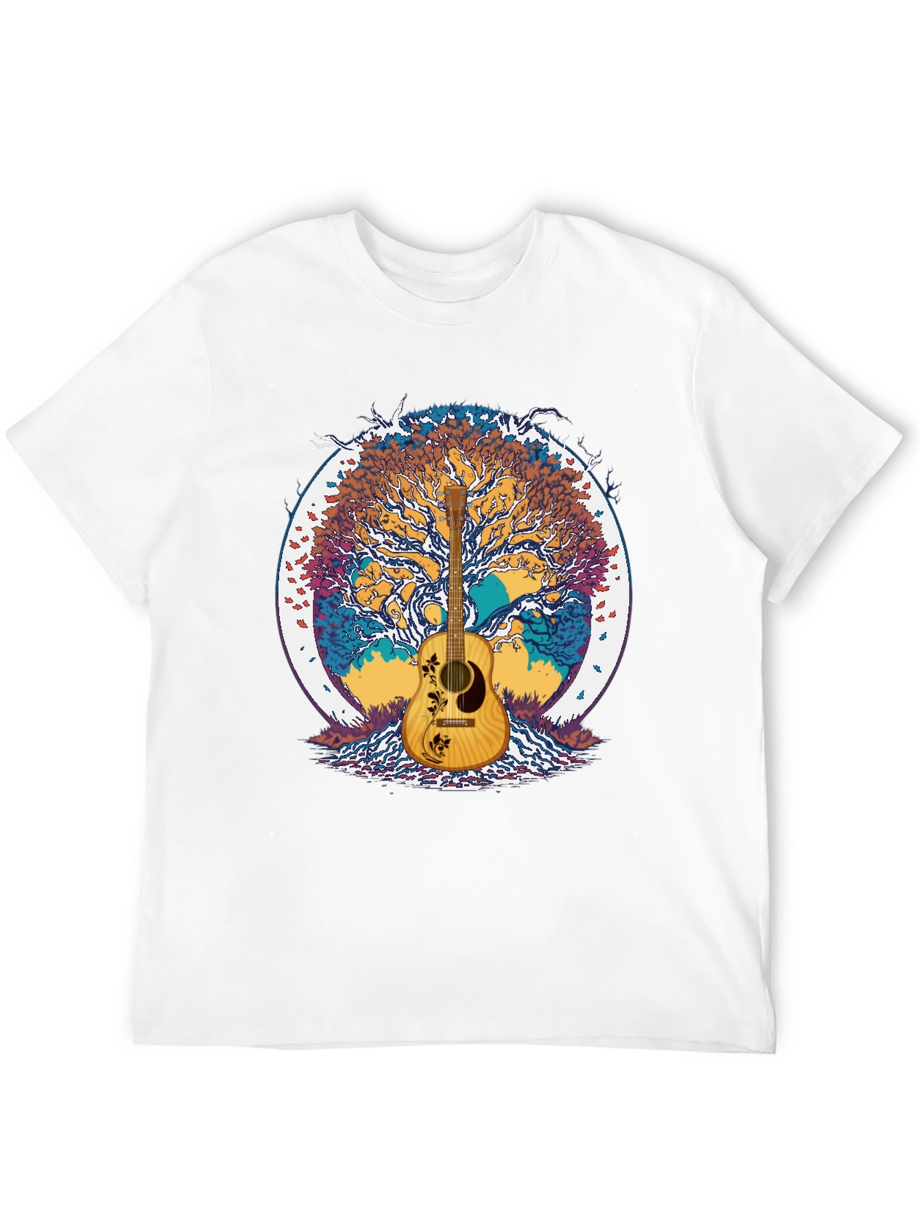Guitar Tree Graphic Tee - Music Lover Shirt