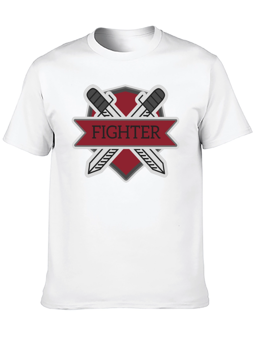 Fighter Sword Emblem Black T-Shirt