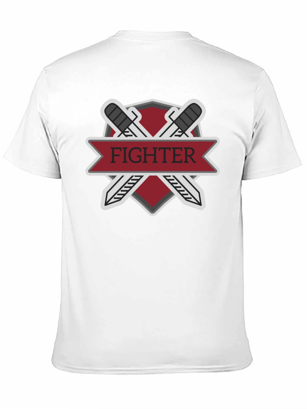 Fighter Sword Emblem Black T-Shirt