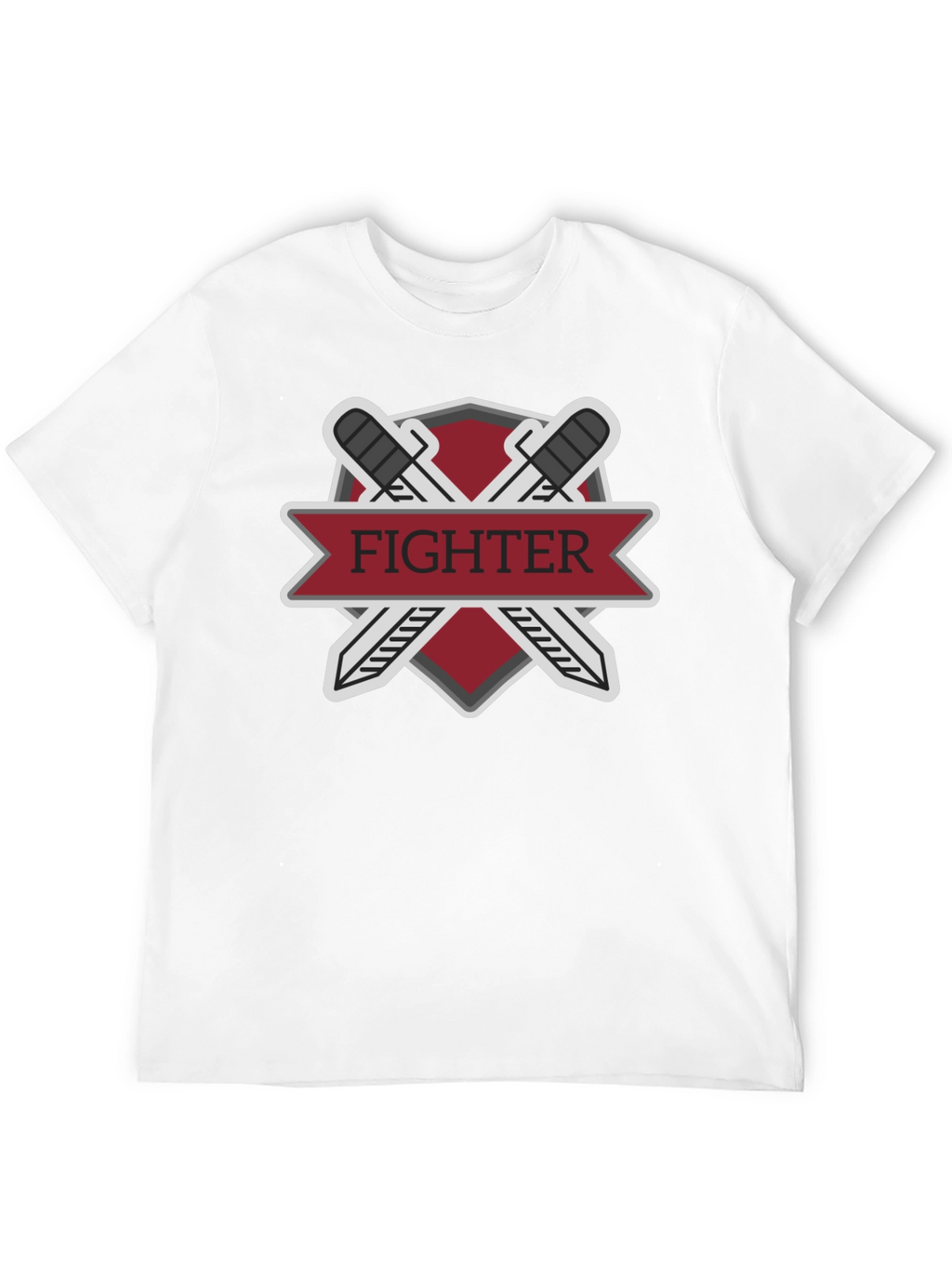 Fighter Sword Emblem Black T-Shirt