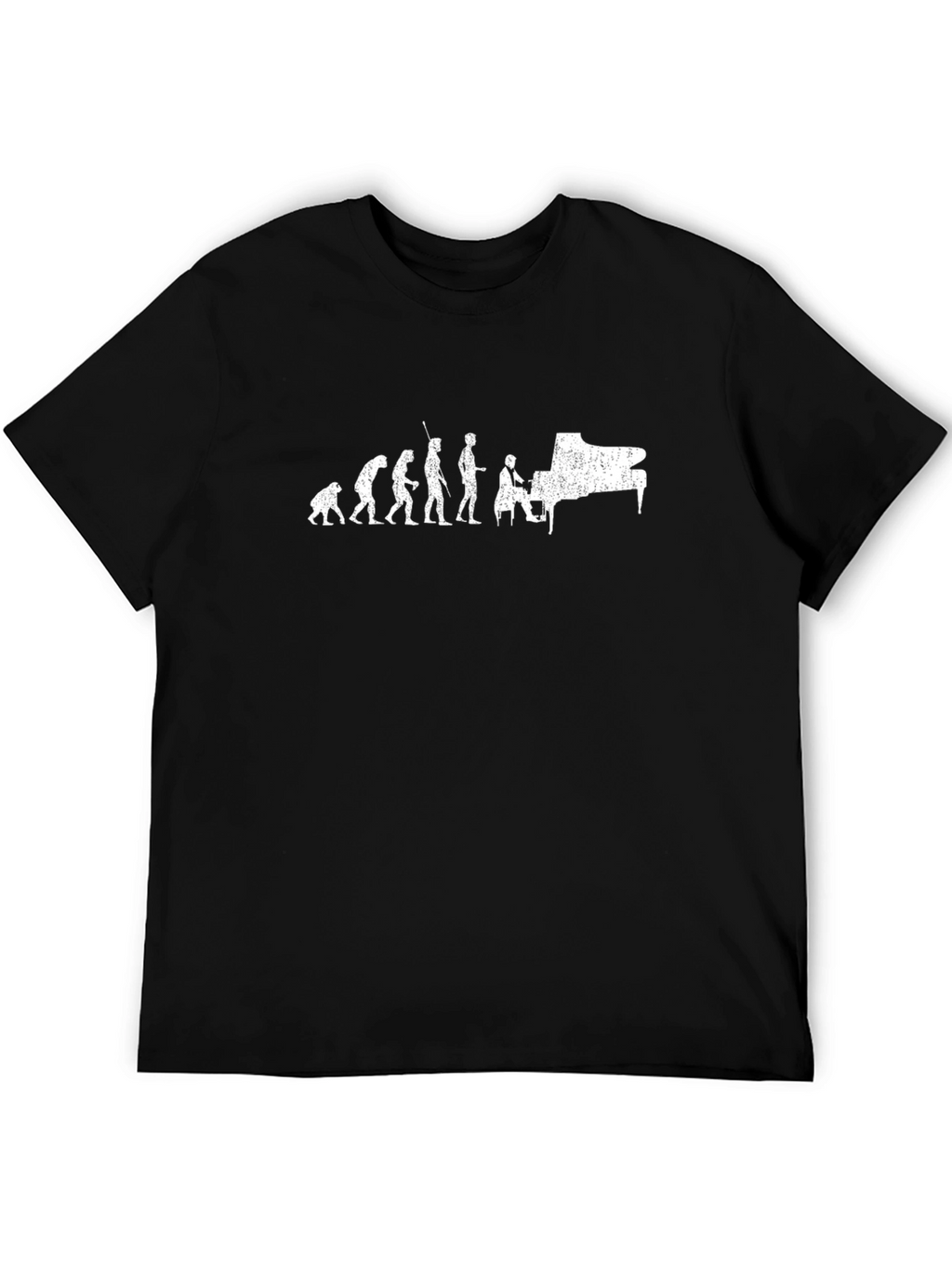 Evolution of Pianist Black T-Shirt