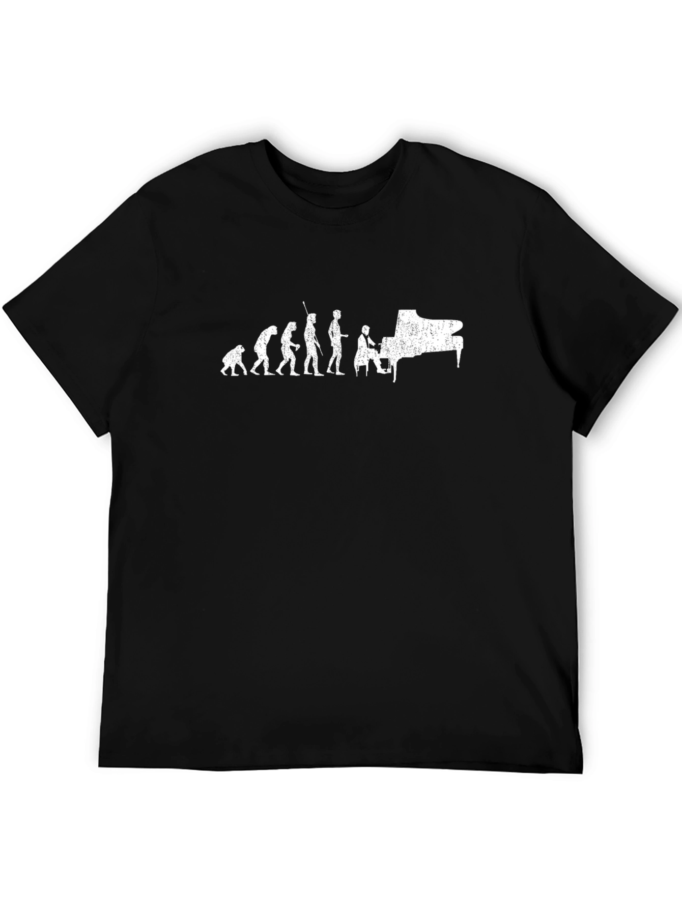 Evolution of Pianist Black T-Shirt