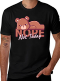 Nope Not Today T-Shirt Lazy Bear Graphic Tee