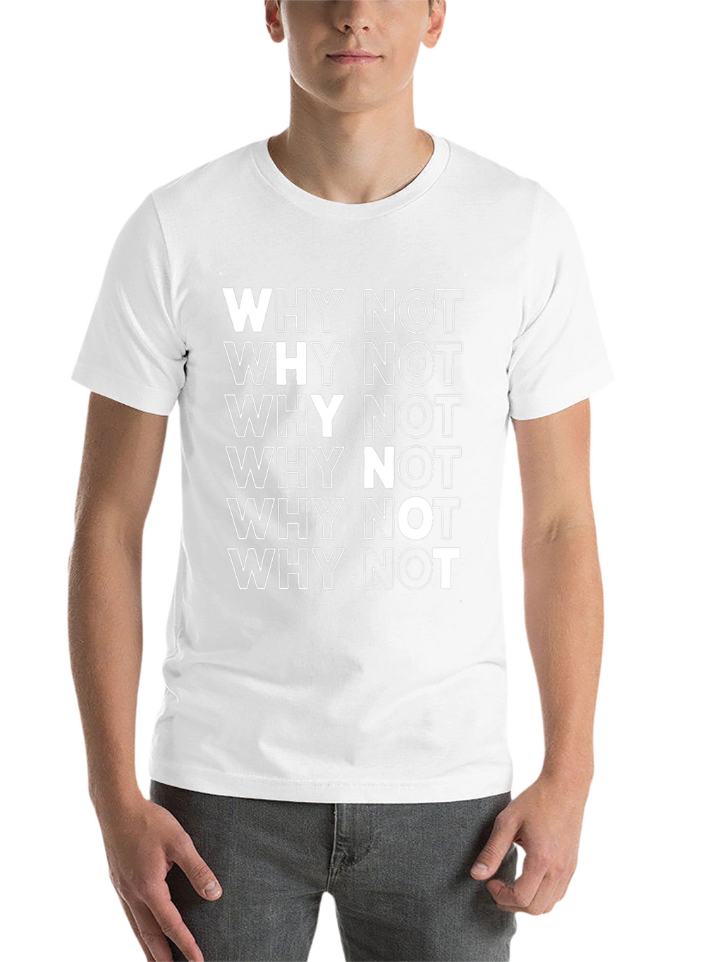 Why Not Black Graphic Print Cotton T-Shirt