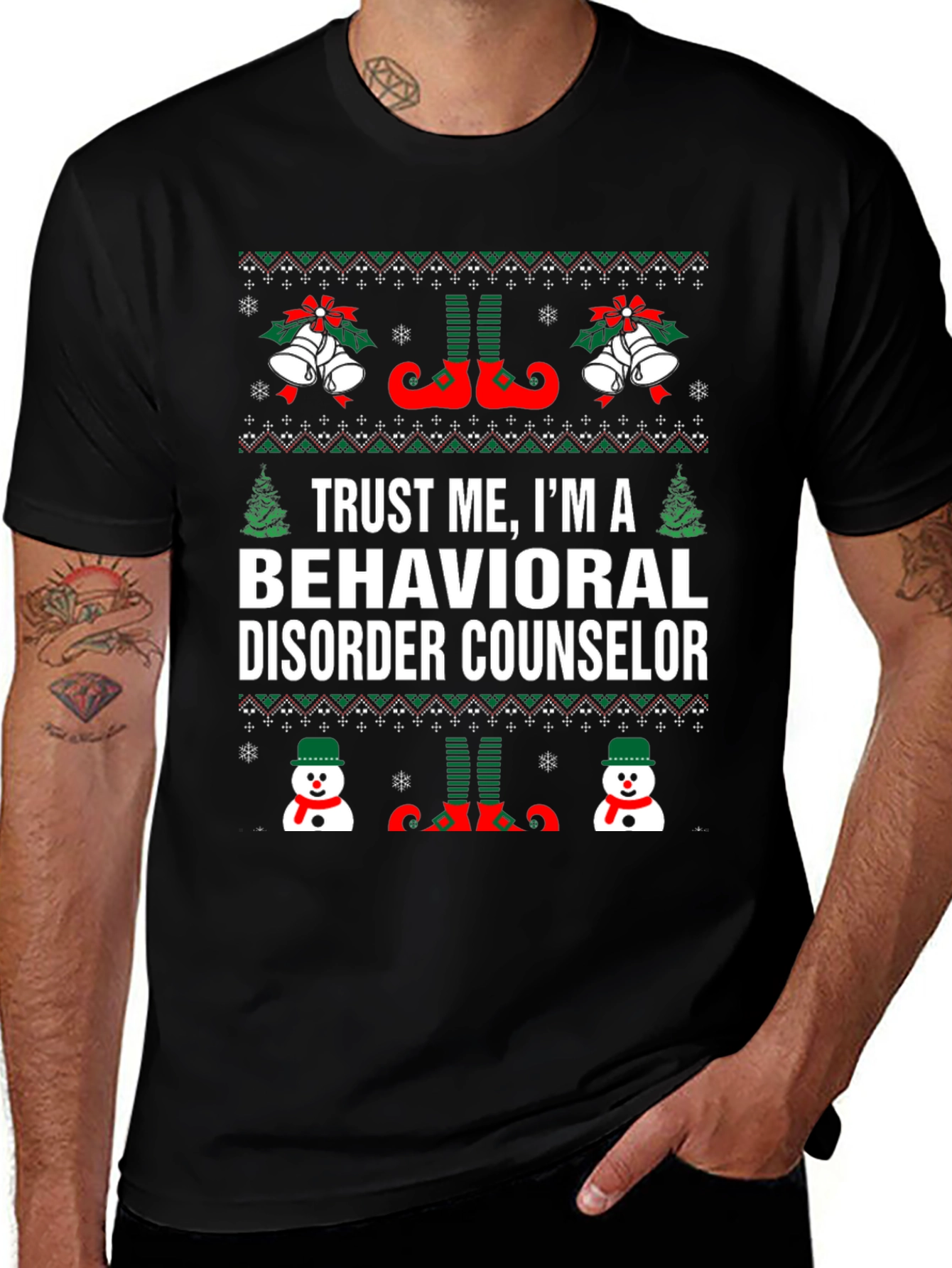 Behavioral Disorder Counselor Christmas T-Shirt