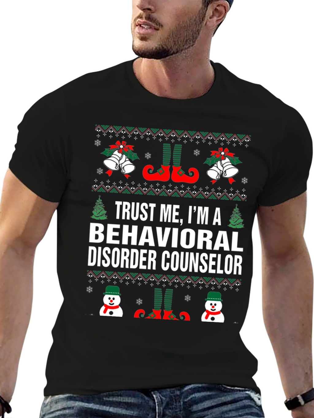 Behavioral Disorder Counselor Christmas T-Shirt