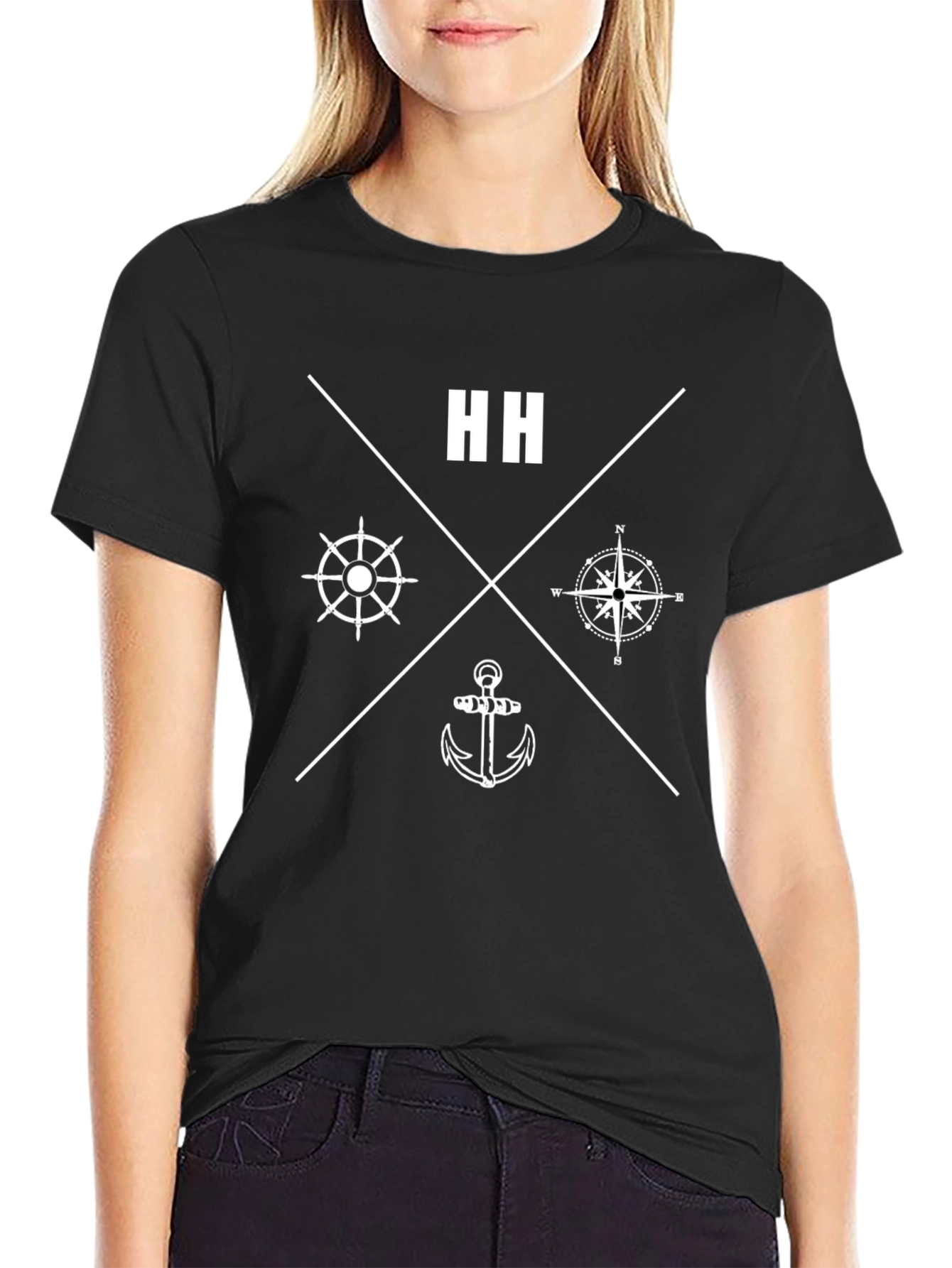 Nautical HH Graphic Tee - Anchor Compass & Helm