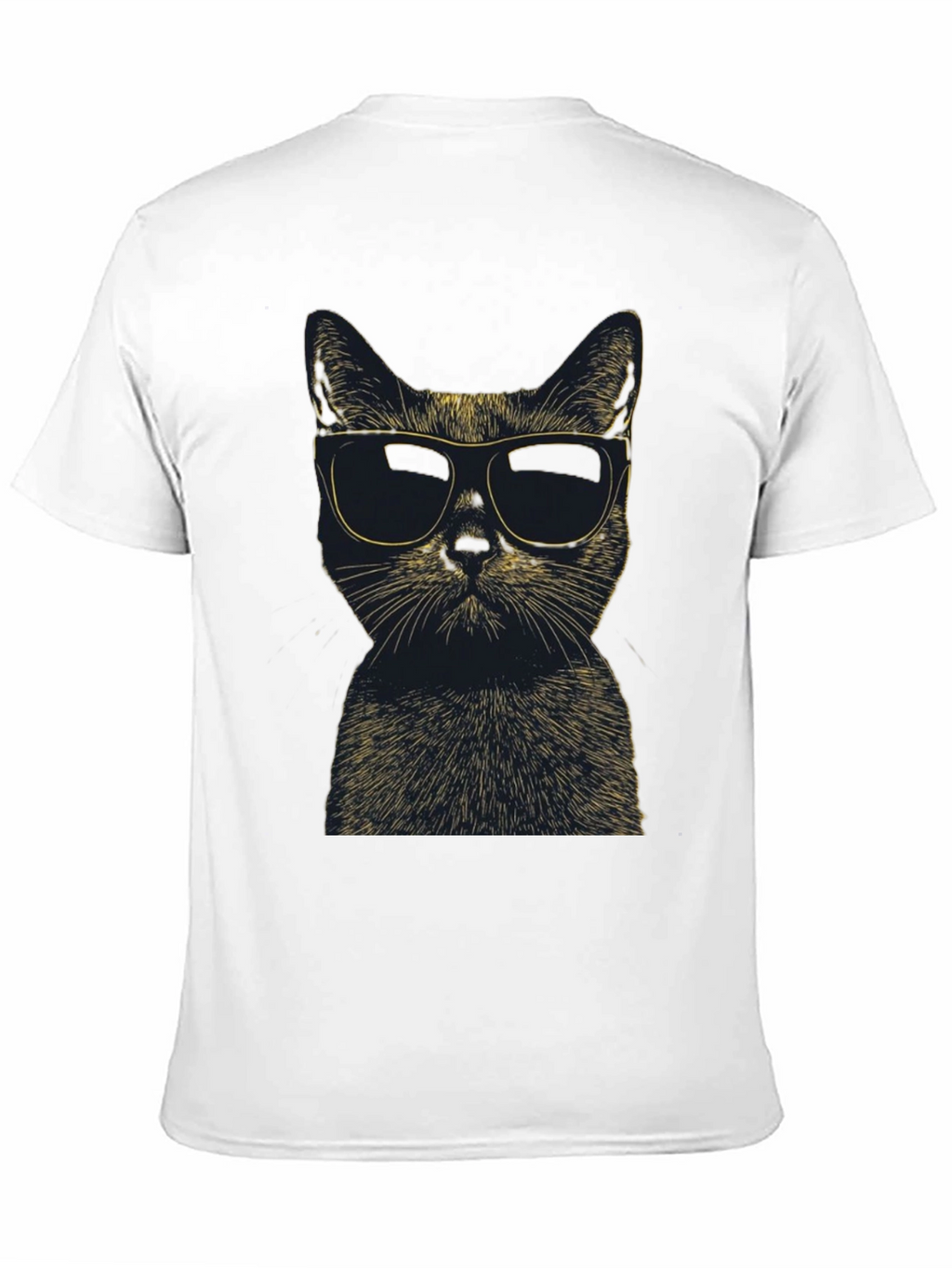 Cool Cat Sunglasses Graphic Tee - Black