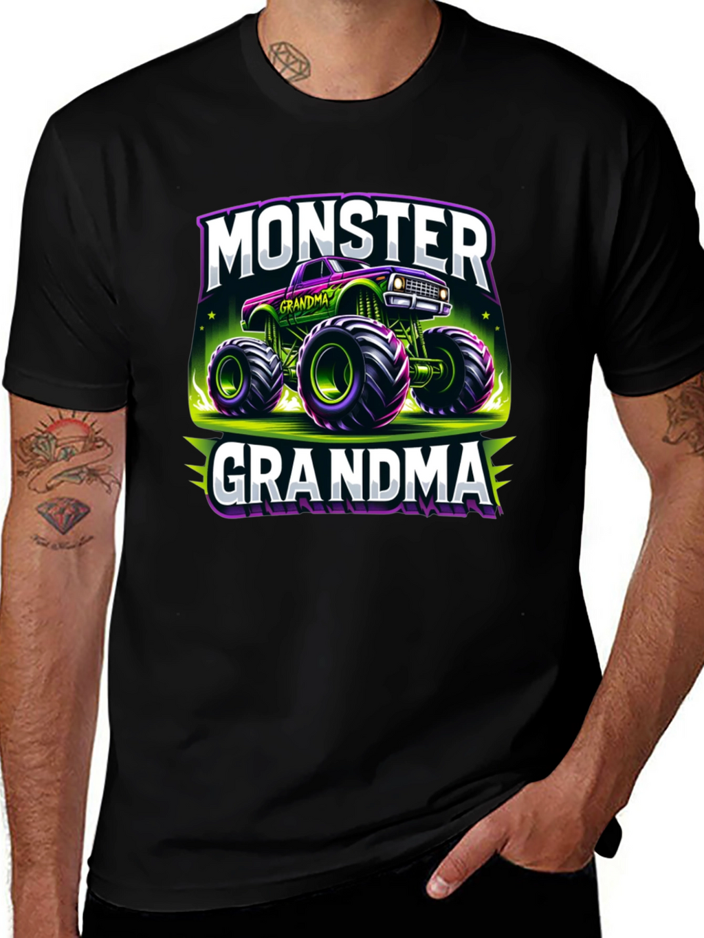 Monster Grandma Truck T-Shirt - Fun Novelty Tee