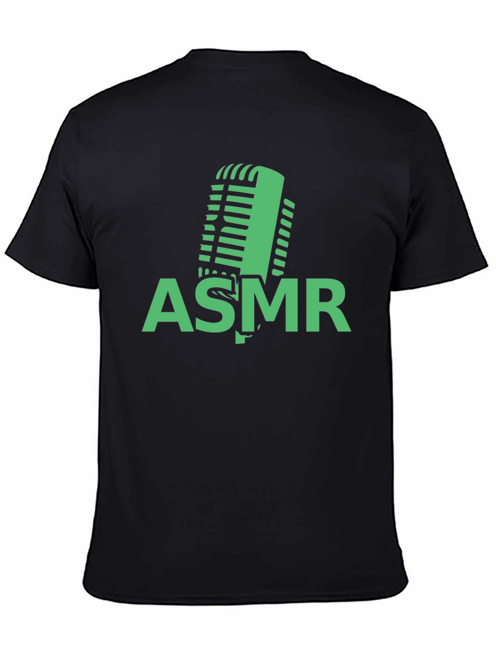 ASMR Microphone Graphic Tee - Black Cotton T-Shirt