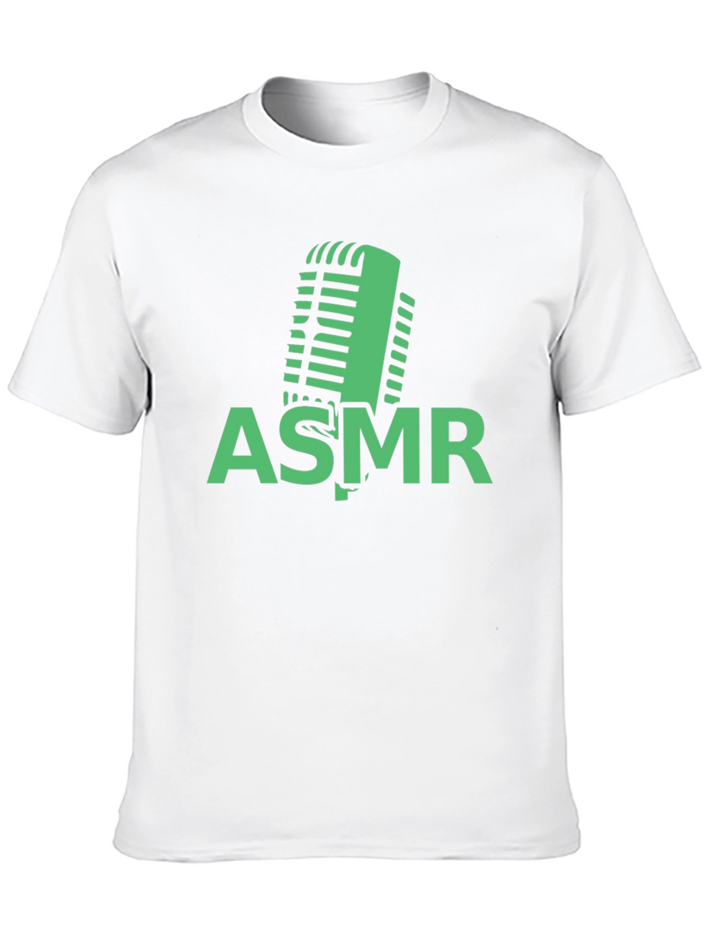 ASMR Microphone Graphic Tee - Black Cotton T-Shirt