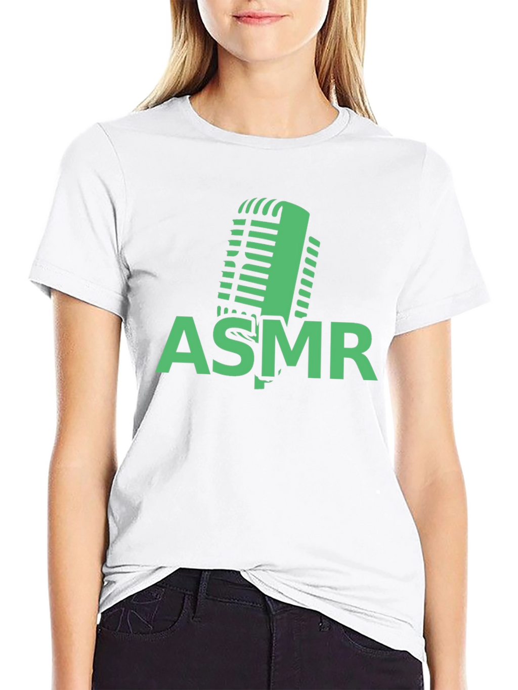 ASMR Microphone Graphic Tee - Black Cotton T-Shirt
