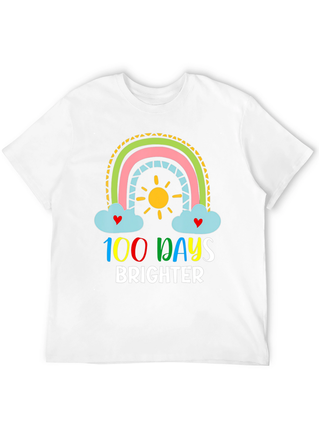 100 Days Brighter Rainbow T-Shirt