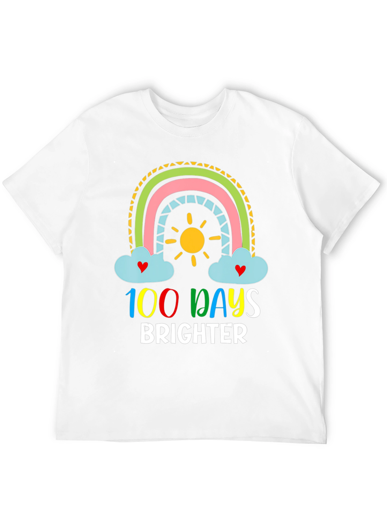 100 Days Brighter Rainbow T-Shirt