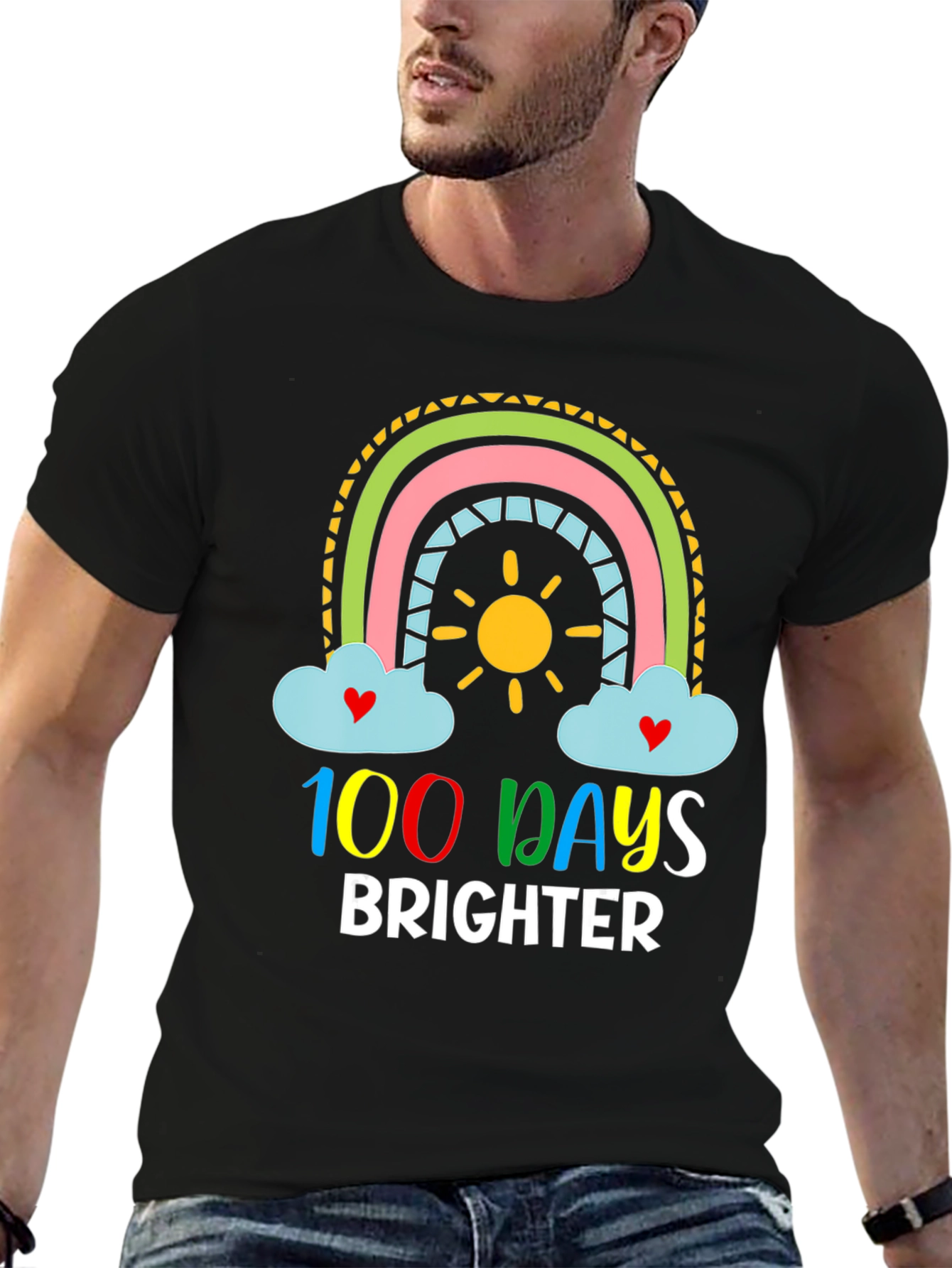 100 Days Brighter Rainbow T-Shirt