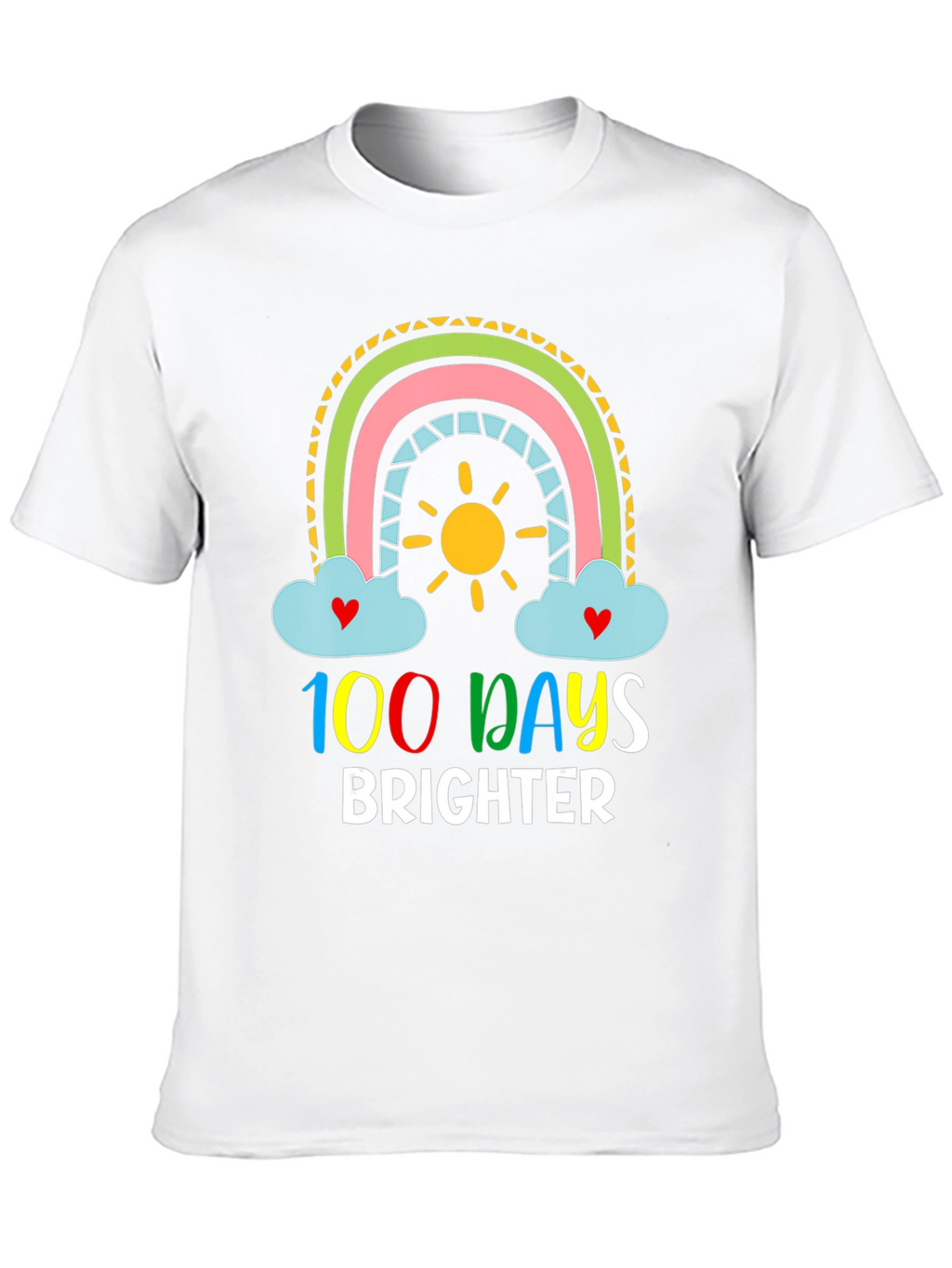 100 Days Brighter Rainbow T-Shirt