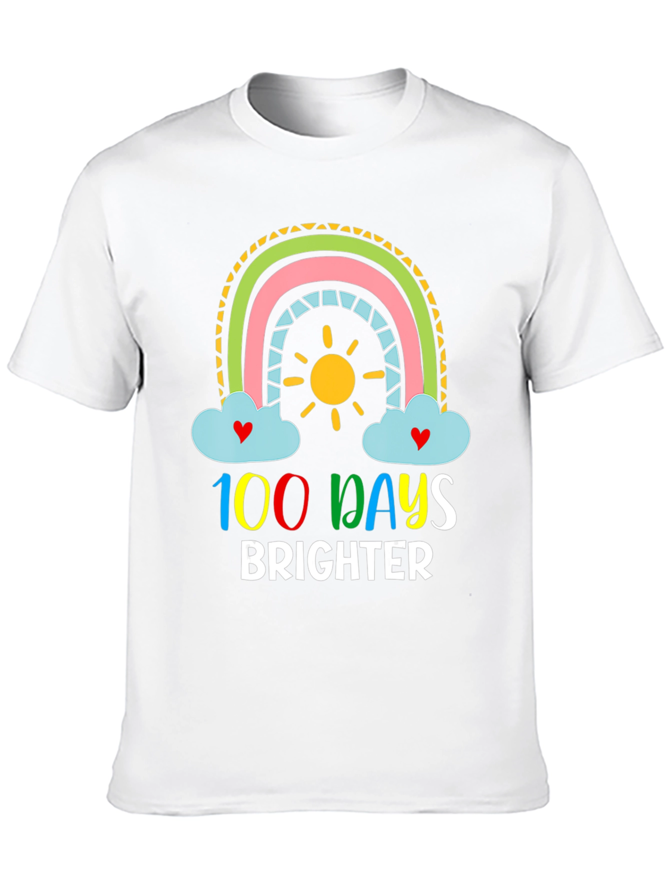 100 Days Brighter Rainbow T-Shirt
