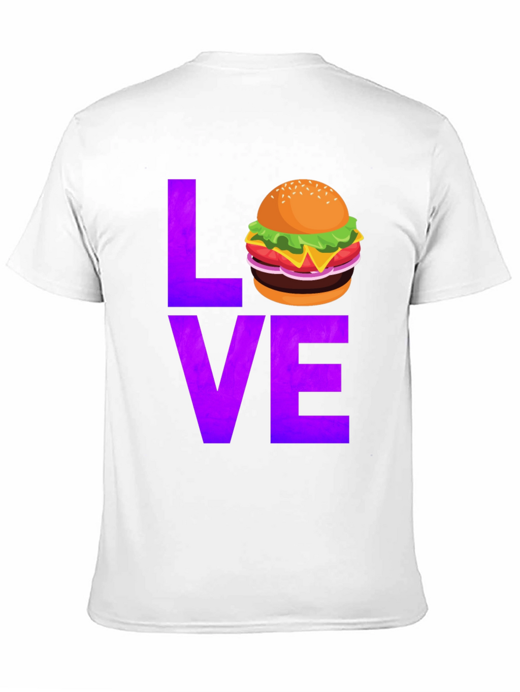 Burger Love Graphic Tee - Black Cotton T-Shirt