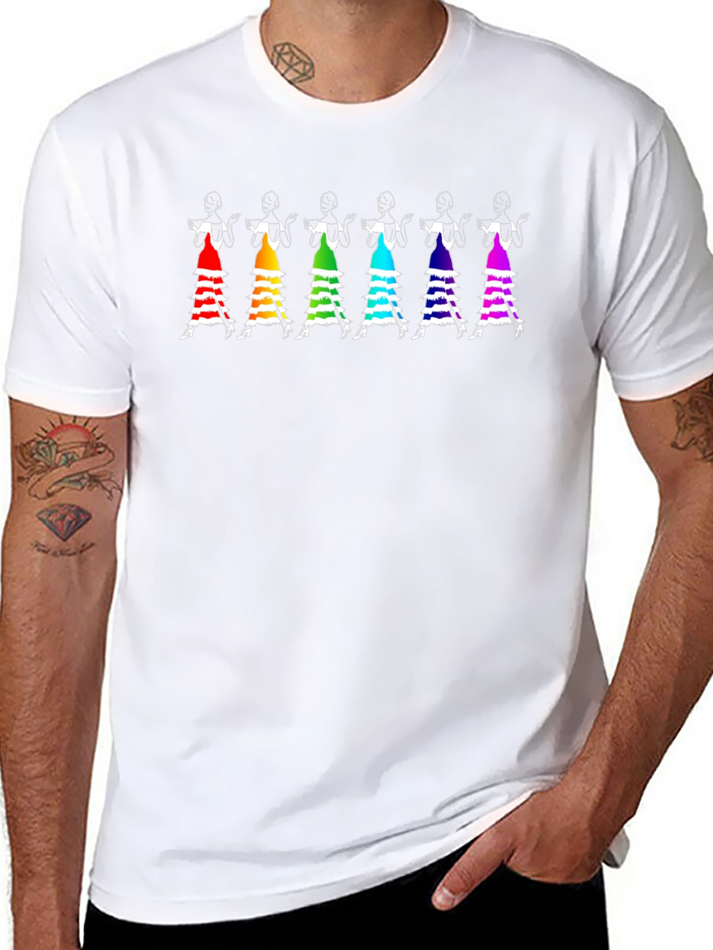 Flamenco Dancer T-Shirt - Rainbow